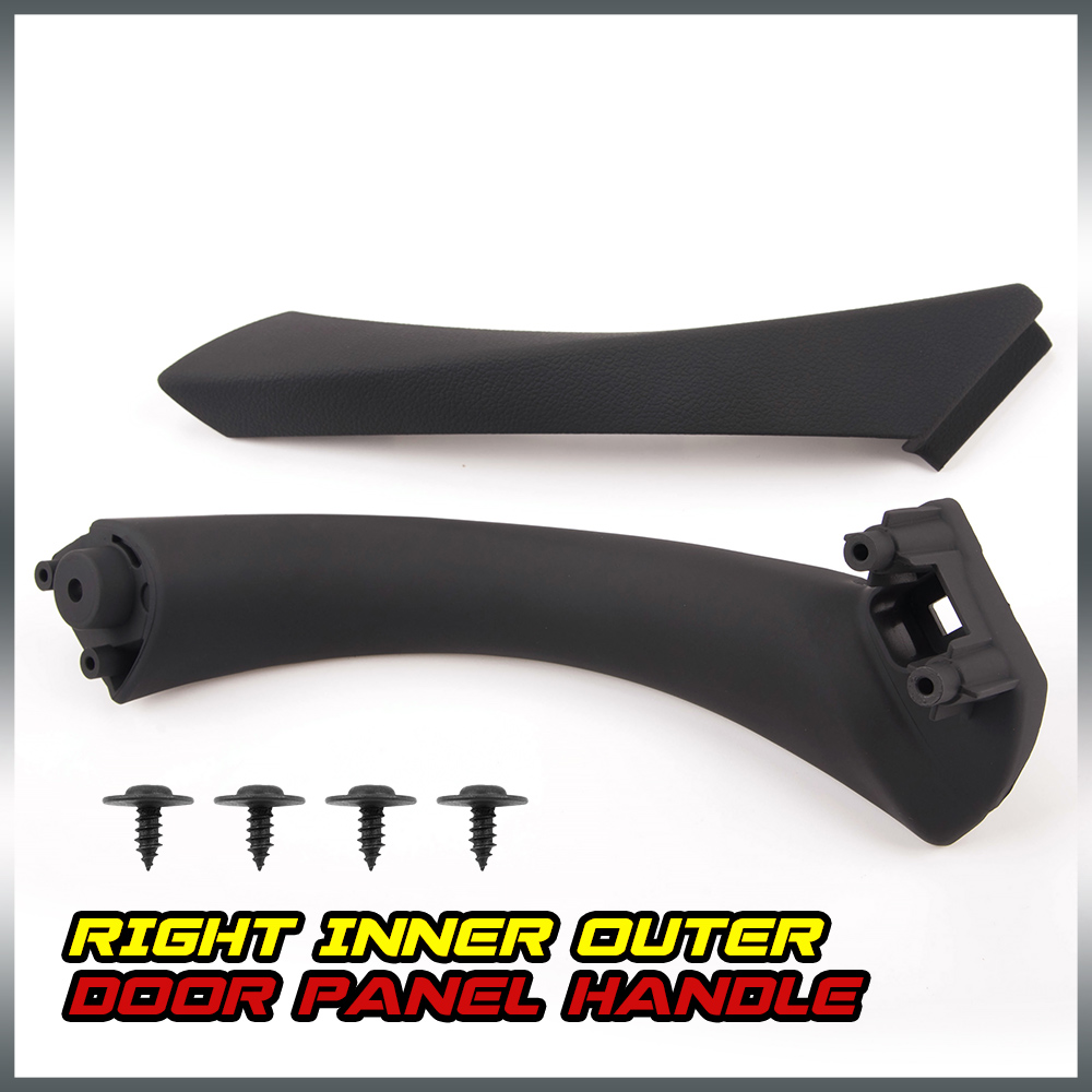 Passenger Side Inner Outer Door Panel Handle Pull Trim Cover For BMW