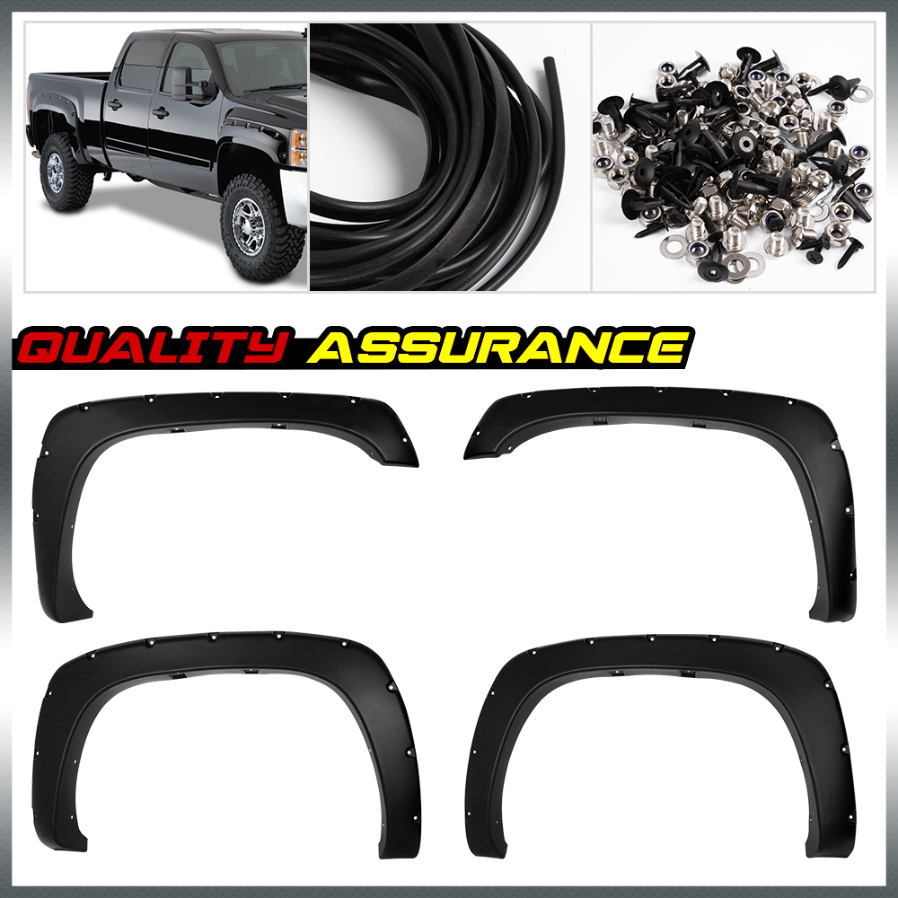 Paintable 99-06 Chevy Silverado 1500//2500HD//3500HD Fender Flares Flare Riveted